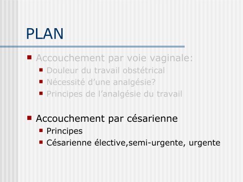 « Update » en Anesthésie-Analgésie Obstétricale - EIUA