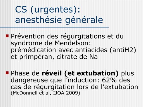 « Update » en Anesthésie-Analgésie Obstétricale - EIUA