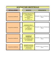 ACUPUNCTURE OBSTETRICALE - Ordre des sages-femmes