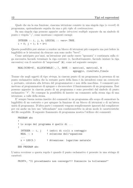 Il Linguaggio Fortran 90/95