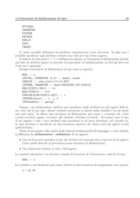 Il Linguaggio Fortran 90/95