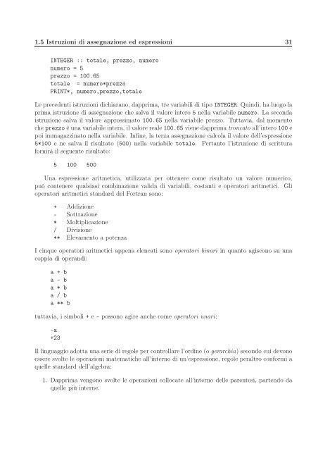 Il Linguaggio Fortran 90/95