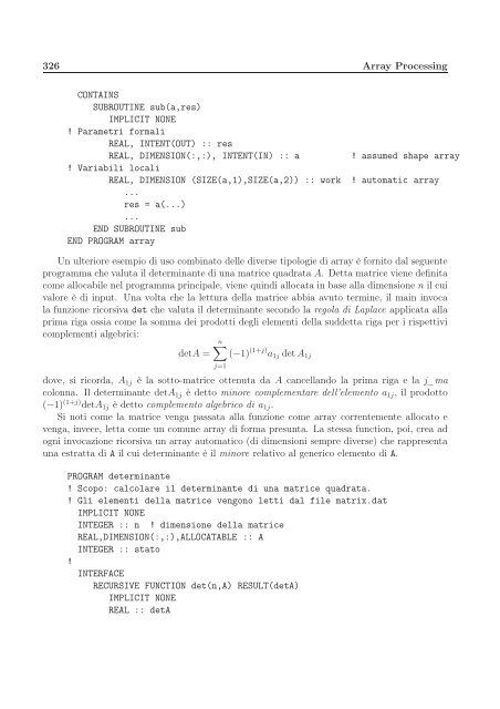 Il Linguaggio Fortran 90/95