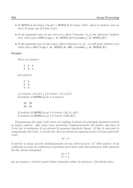 Il Linguaggio Fortran 90/95