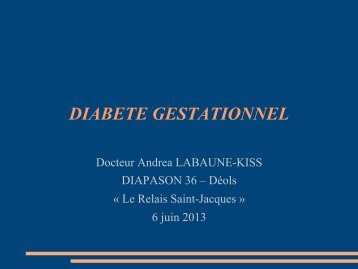 DIABETE GESTATIONNEL