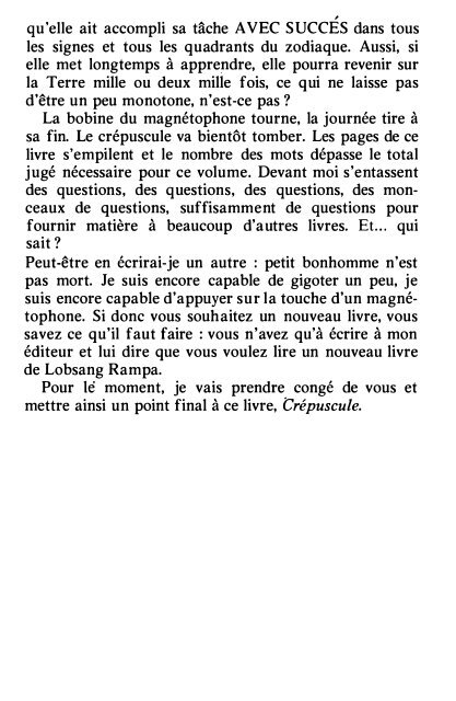 Le vieil avion gris s'éleva en douceur dans le ciel ... - Lobsang Rampa