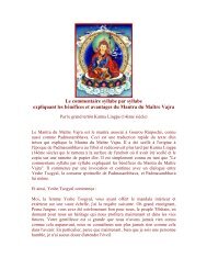 Les bénéfices et avantages du Mantra du Maître Vajra - Sangha Rimé