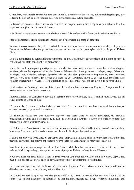 La Doctrine secrete de l'Anahuac - Gnose de Samael Aun Weor