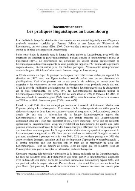 La nationalité luxembourgeoise