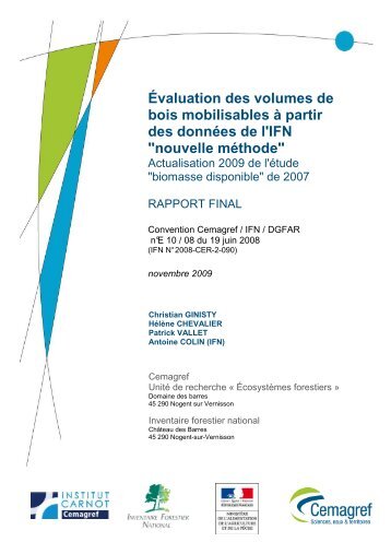 Évaluation des volumes de bois mobilisables à partir des données ...