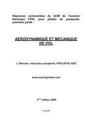 Aérodynamique et mécanique de vol - Soaringmeteo