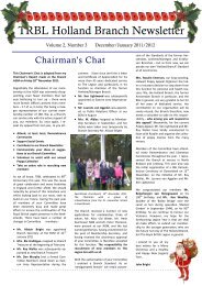 Newsletter 5 UK - The Royal British Legion: Holland Branch