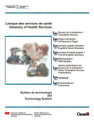 Lexique des services de santé - Bureau de la traduction