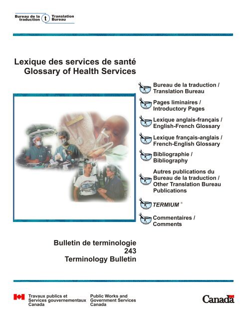 Lexique Des Services De Santé Bureau De La Traduction