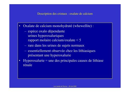 Caractéristiques biologiques et signification clinique - Les Jeudis de ...