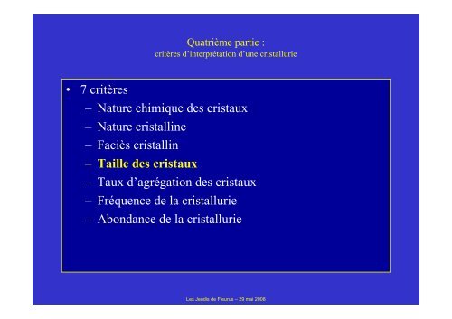 Caractéristiques biologiques et signification clinique - Les Jeudis de ...