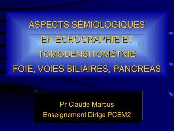 Aspects Séméiologiques en Echographie et ... - CEMR