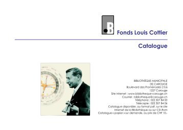 Fonds Louis Cottier ... - Carouge