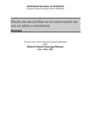 Efecto de las arcillas en la cianuración de oro en pilas o montones