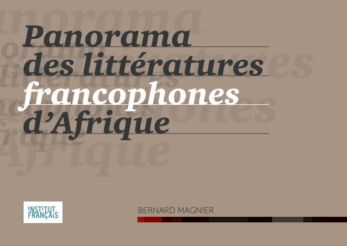 Panorama des littératures francophones d'Afrique - Association ...