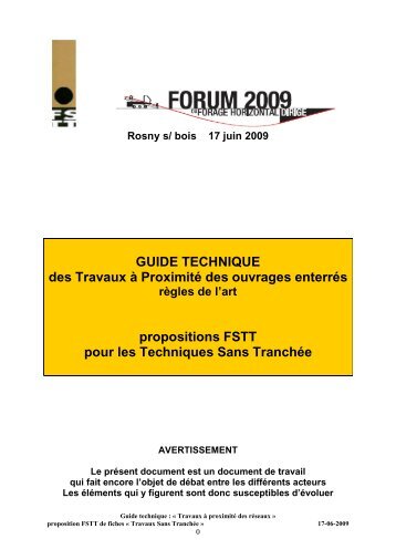 GUIDE TECHNIQUE des Travaux à Proximité des ... - PROTYS