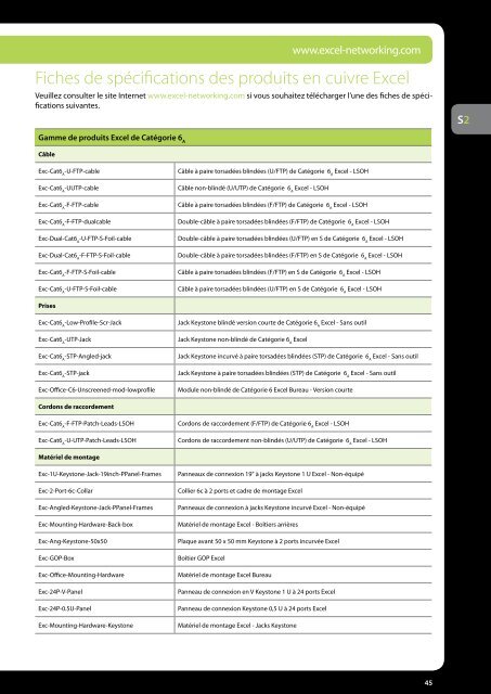 Encyclopédie Excel Edition 2 - Excel Cabling - Excel networking