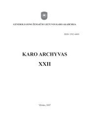 Karo archyvas. T. XXII. - Generolo Jono Žemaičio Lietuvos karo ...