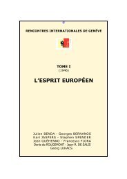 01. 1946. -- L'Esprit européen - Rencontres Internationales de Genève