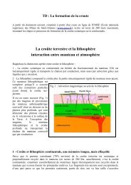 La croûte terrestre et la lithosphère interaction entre manteau et ...