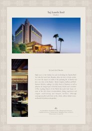 Taj Lands End, Mumbai Fact Sheet.cdr - Taj Hotels