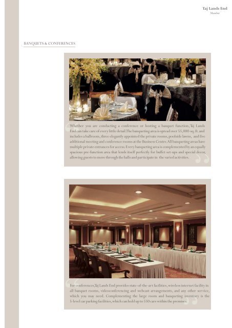 Taj Lands End, Mumbai Fact Sheet.cdr - Taj Hotels