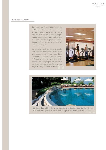 Taj Lands End, Mumbai Fact Sheet.cdr - Taj Hotels