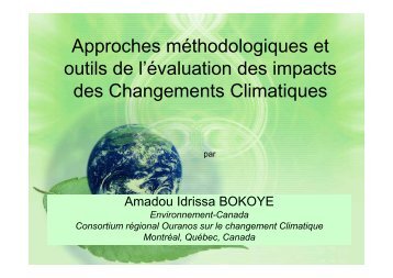 Approches méthodologiques et outils de l'évaluation des impacts ...