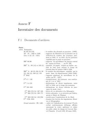 Inventaire des documents - Annemarie Kleinert