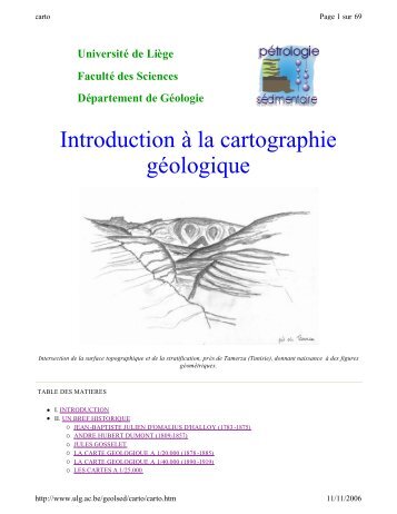 Introduction à la cartographie géologique - CHOC Nature