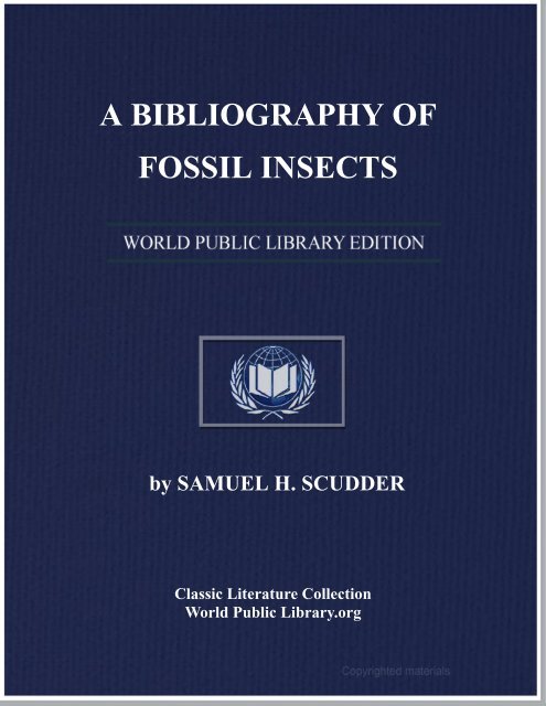 OF World BIBLIOGRAPHY A INSECTS FOSSIL Library eBook -