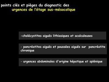 D C CT urgences étage sus mesocolique - RADIOLOGIE BRABOIS