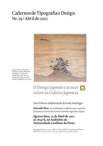 Caderno de Tipografia e Design Nr. 19 / Japão