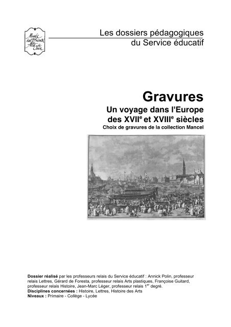 Gravures Un voyage dans l'Europe des XVIIe et XVIIIe siècles