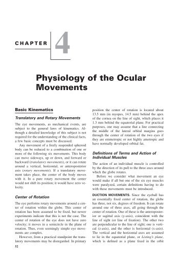 Physiology of the Ocular Movements - ORBIS