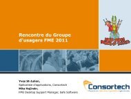 Rencontre du Groupe d'usagers FME 2011 - Consortech