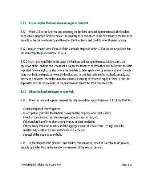 ML Guide - Lease Expiry for Tenants - Michael Lever