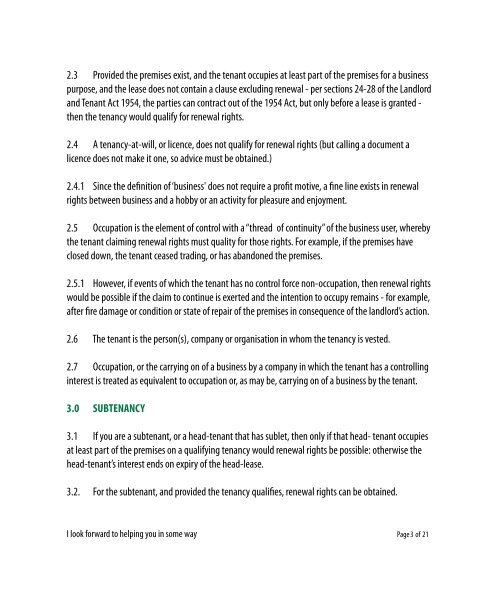 ML Guide - Lease Expiry for Tenants - Michael Lever