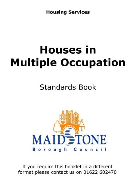 HMO standards booklet - Maidstone Borough Council