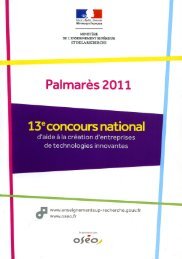 Palmarès du concours 2011 - Ministère de l'enseignement supérieur ...