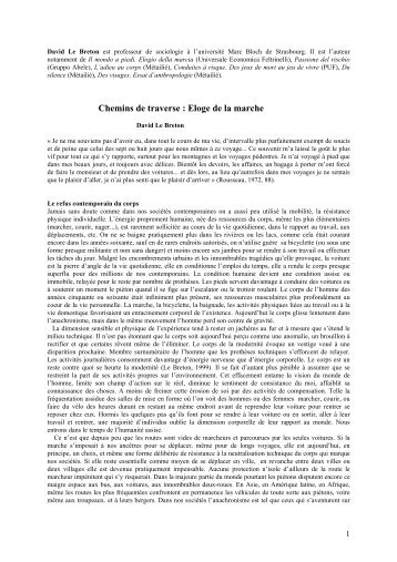 Chemins de traverse : Eloge de la marche
