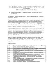 EDF 6226 - University of West Florida