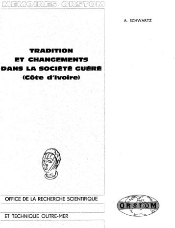 Tradition et changements dans la société guéré (Côte d'Ivoire) - IRD