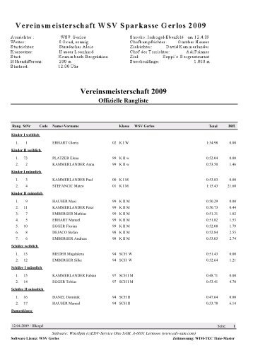 Infos / Ergebnisse downloaden - Zillertal Arena