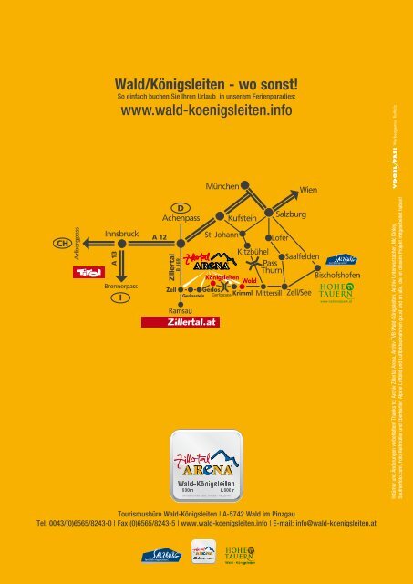 Wald-Königsleiten Imageprospekt - Zillertal Arena